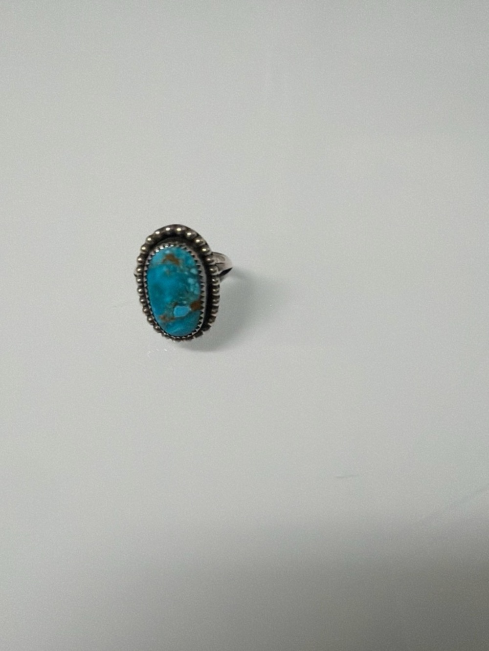Navajo-style handcrafted Turquoise ring size 5.25